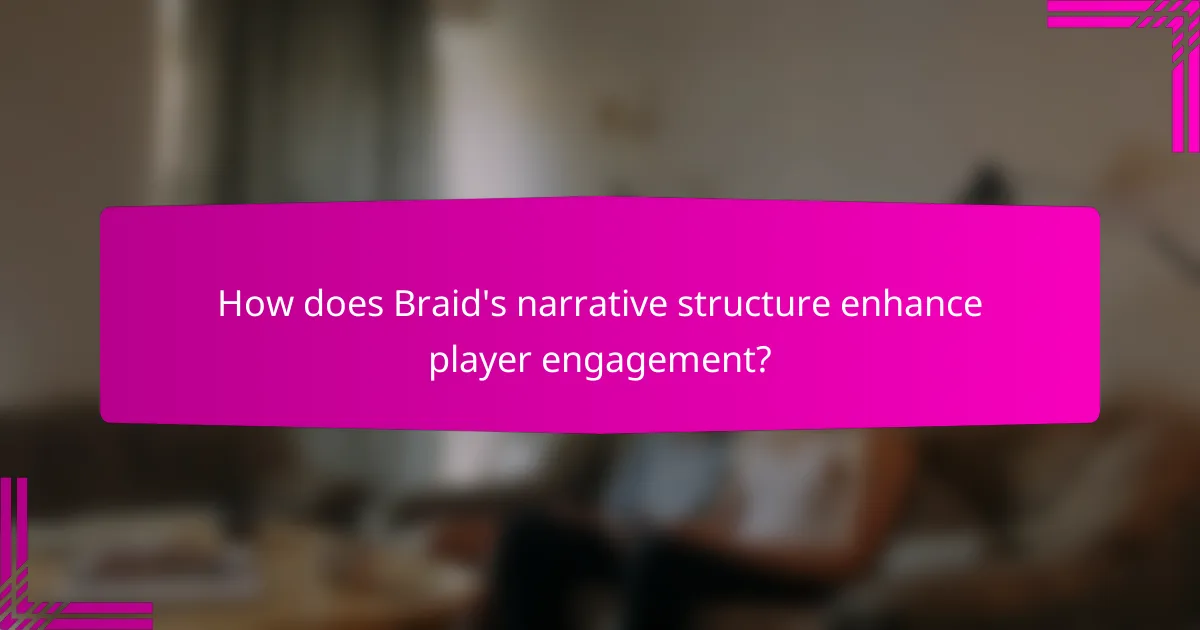 How does Braid's narrative structure enhance player engagement?