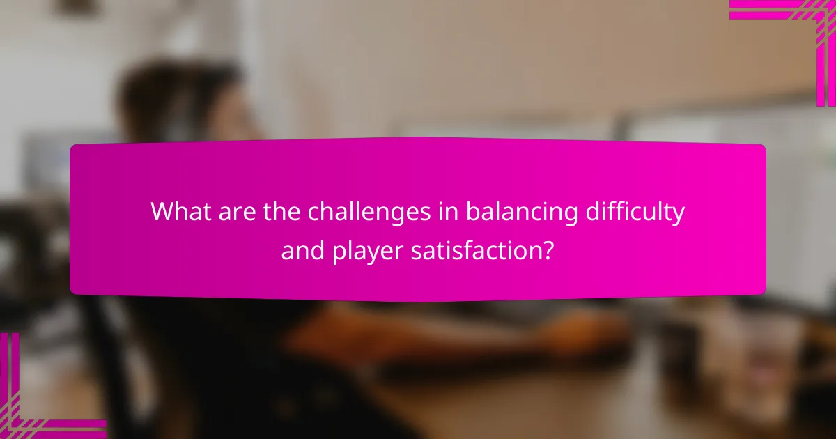What are the challenges in balancing difficulty and player satisfaction?