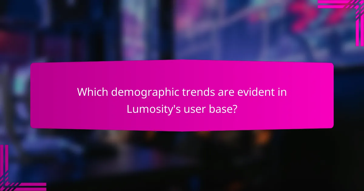 Which demographic trends are evident in Lumosity's user base?